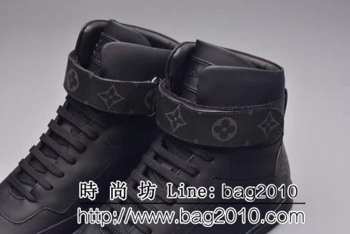 路易威登LV 高端狠貨 原版絲綢皮時尚休閒運動高幫男鞋 8FX2053